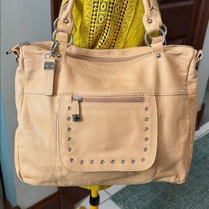 Buxton B Collection shoulder bag Crossbody bag  large satchel  leather goldn tan